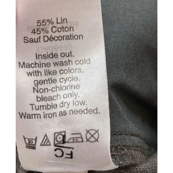 J.Crew Linen Blend Embroidered Scallop Hem Shorts – Gray White, Size XS - Picture 3 of 4